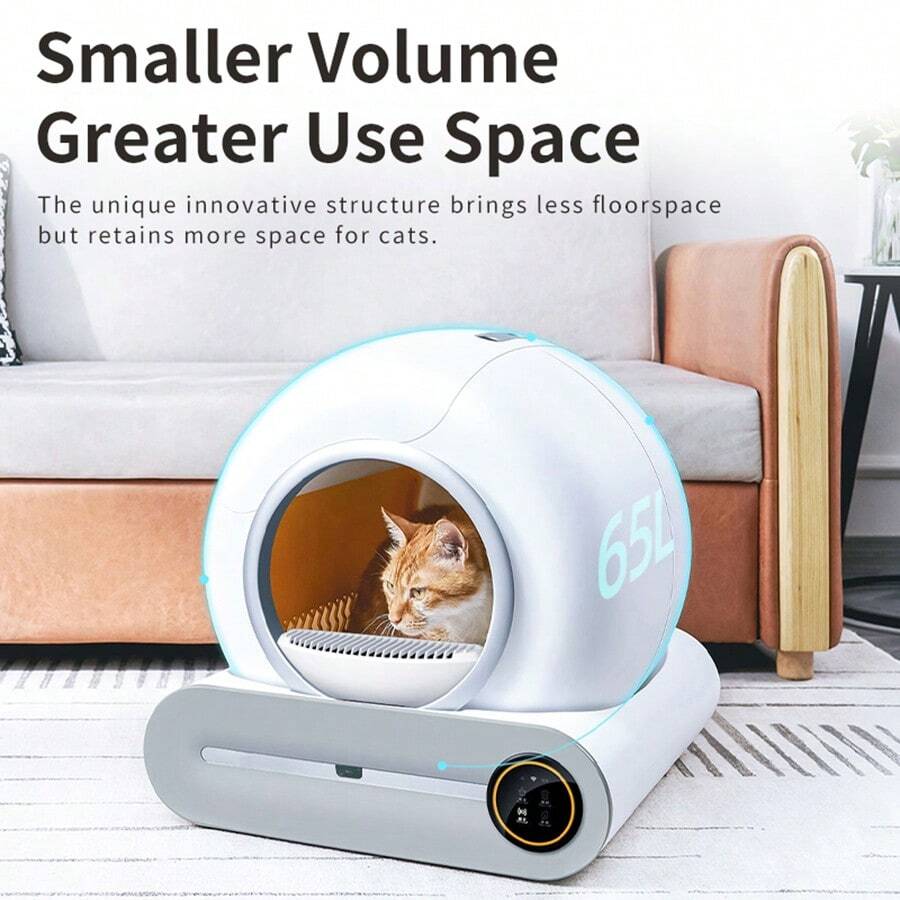 Selbstreinigende Katzentoilette, große automatische Katzentoilette mit Geruchsbeseitigung & Gewichtsüberwachungsfunktion, App-Fernsteuerung, für mehrere Katzen