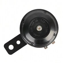 摩托車防水圓形喇叭，通用摩托車電喇叭套件，12V喇叭，1.5A，105db - 黑色 - 查看 4