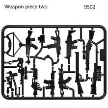 Building Block Parts-Modern Weapon Set: 98K Sniper Rifle, Assault Rifle, Pistol, Knife And Other Equipment DIY Assembled Toys Room Decoration - Multicolor - View 4