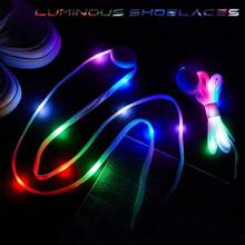 RGB Led Light Up Shoelaces With Multicolor Flashing Shoe Laces For Night Party,