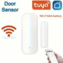 EMASTIFF Sensor de puerta inteligente Tuya WiFi, detector de apertura y cierre de puertas, sistema de  inteligente para el hogar, control a través de la aplicación Smart Life (no incluye baterías)