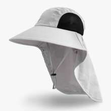 Chapeau de soleil avec son rabat de cou, protection UV UPF 50+ pour les activités de randonnée ou de pêche, Casquette à large bord pour les hommes et les femmes - Multicolore - Voir 18