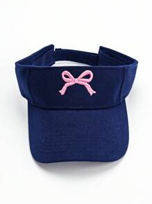 1pc Bowknot Embroidery Hook And Loop Adjustable Women's Sun Visor Hat Valentine's Day Valentines - Multicolor - View 13
