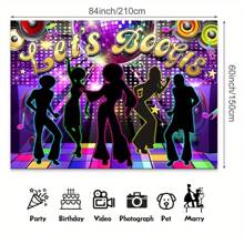 1 pieza Decoración de fondo fotográfico para fiesta con tema de discoteca años 70, de vuelta a los años 60 70 80 90, vamos a bailar disco de noche, vamos a brillar, fondo vintage de neón, decoraciones de fiesta, accesorios para photocall, Navidad - Multicolor - Ver 2