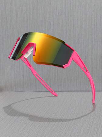 1 Stück Damen Kunststoff Sport Radsport Wrap Stil Y2K dekorative Mode Sportbrille, geeignet für tägliche Fotografie, Outfits, Einkaufen, Radsport, Skifahren und mehr Strandaccessoires für Damen Brillen Sonnenbrillen Bequeme Lässig Outfits für den Außenbereich Radfahrbrille für Sommerurlaub, Outdoor, Reisen