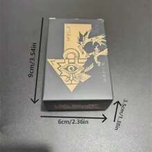 100PCS Flash Card Japanese Different Anime Style Card Dueling Monsters Dark Magician DIY Game Collection Cards Toys - Black - View 3