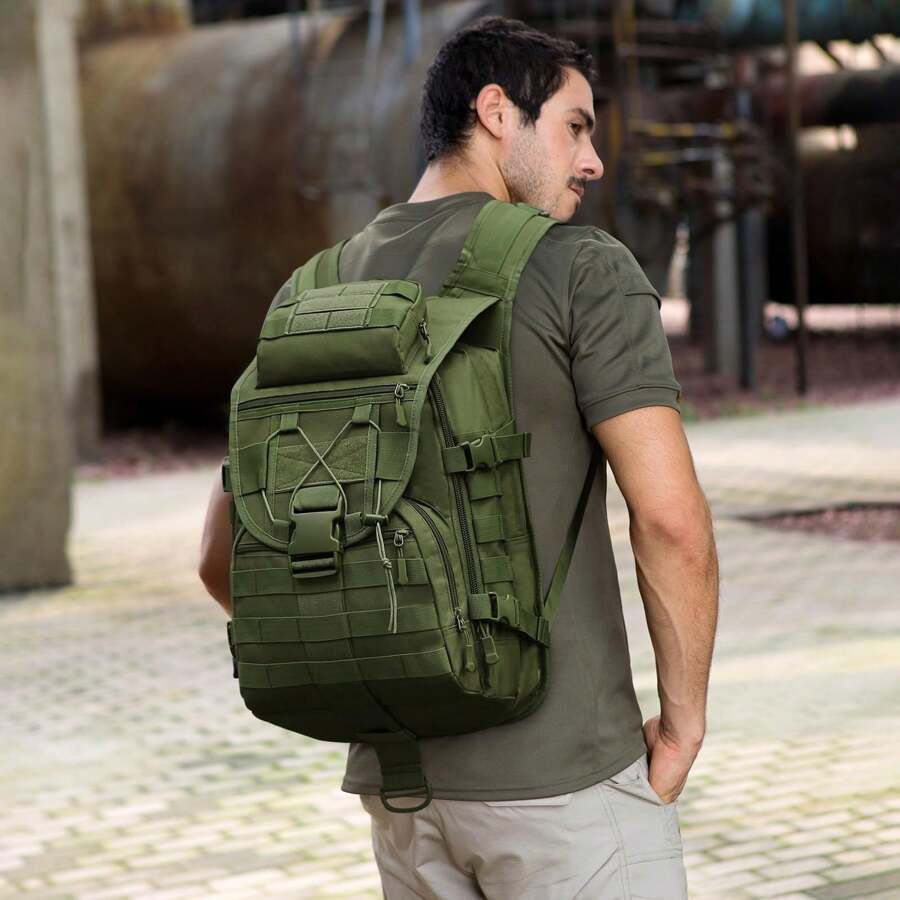 HUNTVP Tactical Backpack 40L, Military Backpack Molle Rucksck Assault