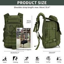 HUNTVP Tactical Backpack 40L, Military Backpack Molle Rucksck Assault Pack Bag Men's Daysack Tool Backpacks For Camping Hiking Weighted Hikes Rucking Hunting Trekking