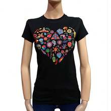 Playera Corazón Mx Aztlán Arte Mexicano - Negro - Ver 3