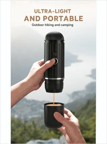 1pc USB-Powered Type-C Charging Portable Coffee Machine With Powder And Heating Function, 80ML Capacity, Fast & Easy To Clean, Suitable For Home, Office, Camping And Outdoor Use. - Black - View 5