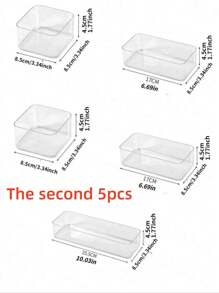 1pc/4pcs/5pcs/6pcs/Set Minimalist Clear Cosmetic Storage Box Drawer Divider Eyeshadows Brushes Makeup Organizer, Perfume Brush Holder, Clear Acrylic Countertop Organizer, Skincare Makeup Multiple Functional Storage Shelf