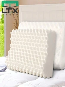 1 Pç Travesseiro Látex de Tailândia Natural ortopedico Antialergica De massage - Bege - Visão 1