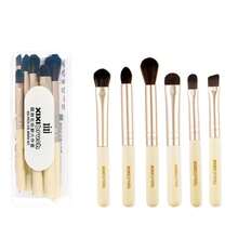 6 Chiếc 6 Miếng Trang Điểm Mắt Bộ Cọ Phấn Mắt Cọ Môi Chải Lông Mày Mới Bắt Đầu Mini Di Động Bộ Cọ Trang Điểm - Màu vàng - Xem 8