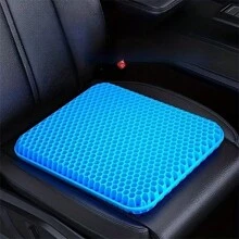 1 miếng đệm ghế gel dày có vỏ vải, thiết kế dạng tổ ong thoáng khí giúp giảm áp lực, đau lưng và xương cụt, miếng lót ghế ô tô văn phòng tại nhà - Màu xanh lam - Xem 7