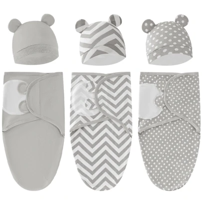 1set New Baby Swaddling Blanket, Hospital Wrap, Infant Anti-Kick Sleeping Bag, Spring/Autumn Newborn Baby 0-6 Months, Unisex Love Valentine