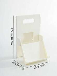 1pc Foldable Shoe Rack, Wall-Mounted Slipper Holder For Bathroom, Easy Assemble Shoe Organizer For Entryway - White - View 2