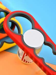 1入組多功能防滑塑料瓶蓋開啟器，可開啟罐頭、瓶子、4合1瓶子開啟器、啤酒罐開啟器