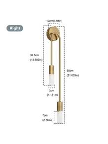 Modern Indoor Wall Lamp G9 Golden Black Candle-Shaped Lighting Fixture For Bedroom Staircase Balcony Decor (Light Bulb Not Included) - Multicolor - View 9