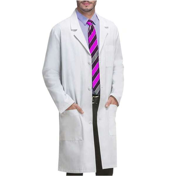 Professional Lab Coat For Boyfriend Style Men WoBoyfriend Style Men Long Sleeve, White, Unisex