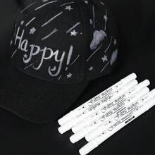 1支白色雙頭織物筆，荧光笔，纺织绘画笔。可用于玻璃，织物，木头和纸张。书写顺滑，不易褪色。 - 白色 - 查看 6