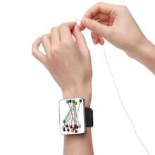 Magnetic Pin Cushion Silicone Wrist Needle Pad Safe Bracelet Pins Storage Band Sewing Wrist Band Pin Holder Sewing Accessories