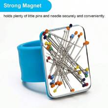 Magnetic Pin Cushion Silicone Wrist Needle Pad Safe Bracelet Pins Storage Band Sewing Wrist Band Pin Holder Sewing Accessories