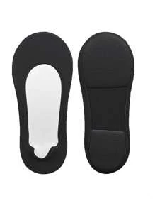 1双柔软隐形低帮防滑舒适鞋垫，适用于运动鞋、雪地靴、休闲鞋、白色男女鞋 - 黑色 - 查看 6