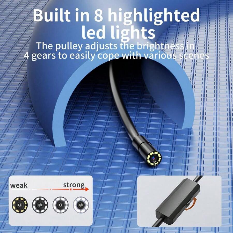 Endoscope Camera With Light Compatible With Iphone 960P HD Borescope