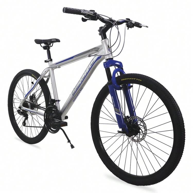 Bicicleta Benotto Montaña XC-5000 R26 Aluminio 21V. Plata/Azul Talla:MM - Plateado - Añade 2