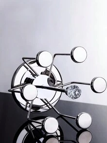 1入組不銹鋼旋轉杯架水杯倒掛架家用陶瓷玻璃茶杯儲物架杯架酒杯排水架杯子倒掛排水架進階水晶不鏽鋼杯架客廳水杯收納架/銀色，廚房儲物和整理，組織者，裝飾，裝飾品