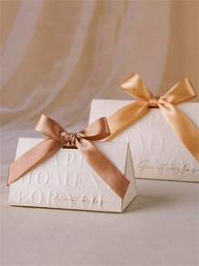 10/30 piezas Caja elegante para dulces de bodas, regalos y adornos de fiesta sin cinta - Champán - Ver 1