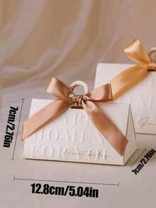 10/30 piezas Caja elegante para dulces de bodas, regalos y adornos de fiesta sin cinta - Champán - Ver 2