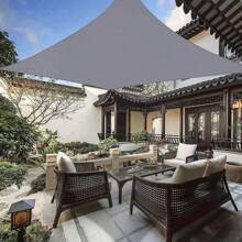 1入組防水遮陽帆戶外遮陽篷綠化遮陰布長方形/正方形遮陽篷，適用於陽台庭院車位游泳池遮陽