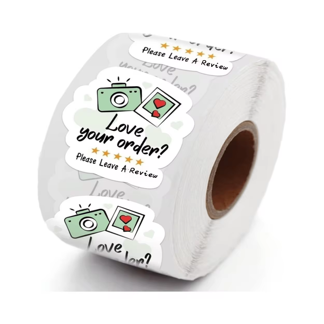 Please Leave A Review With Star Camera Design Sticker Label, Small Business Online Store Thank You Sticker, Envelope Seal Business Gift Bag Decorative Label Packaging Sticker, 500 Pieces - Multicolor - View 1