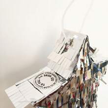 1 件迷你尺寸圣诞箔纸装饰，金色/银色/玫瑰红（亮红色）星星图案，可用于性别揭晓派对、圣诞礼物、圣诞餐桌装饰、节日、迎婴派对、婚礼等场合。