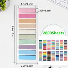 18/25/37入組莫蘭迪色編碼學生閱讀索引標籤，含200入組自粘式註釋文件標籤，辦公室文具 - 彩色 - 查看 4