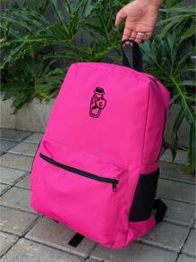 Women Functional Backpacks - 玫紅色 - 查看 2