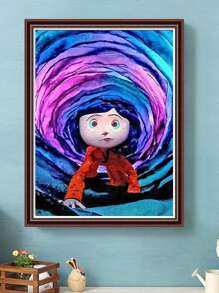 1set Diamond Embroidery Painting Girl Picture, 5D Diamond Painting Cross Stitch Kit With Rhinestone Decoration, Great Gift For Adult Beginners, Round Full Diamond DIY Art Kit, Perfect For Home Decoration And Wall Decor 30X40cm