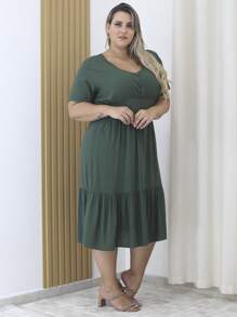 Women Dresses - Army Green - View 2