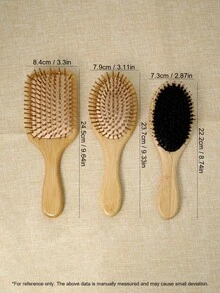 1 chiếc lược tùy chỉnh cá nhân, lược tre đệm khí tùy chỉnh, lược chải tóc hình mái chèo, lược tre tự nhiên khắc laser, lược chải tóc gỡ rối, phù hợp cho nam nữ và trẻ em, lược chải tóc gỡ rối di động để mát-xa da đầu, tóc mỏng/xoăn/khô, quà tặng Ngày của Cha, quà tặng gia đình, lược chải tóc, chăm sóc tóc - Màu be - Xem 5