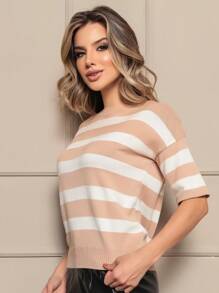 Women Knit Tops - Apricot - View 3