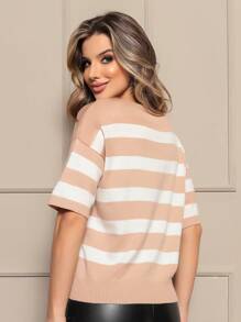 Women Knit Tops - Apricot - View 2