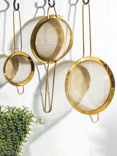 1pc Stainless Steel Fine Mesh Strainer/Sieve Spoon For Home Kitchen, Suitable For Sifting Sugar, Flour, Milk Tea, Honey, Soy Milk, Etc.