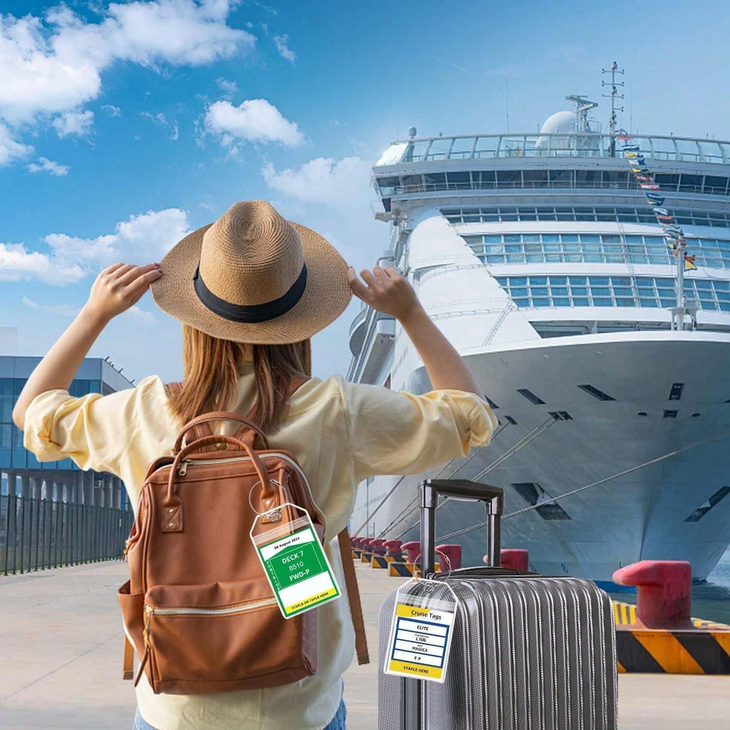 NTONPOWER Lot de 6 étiquettes de bagage de croisière, cordons de