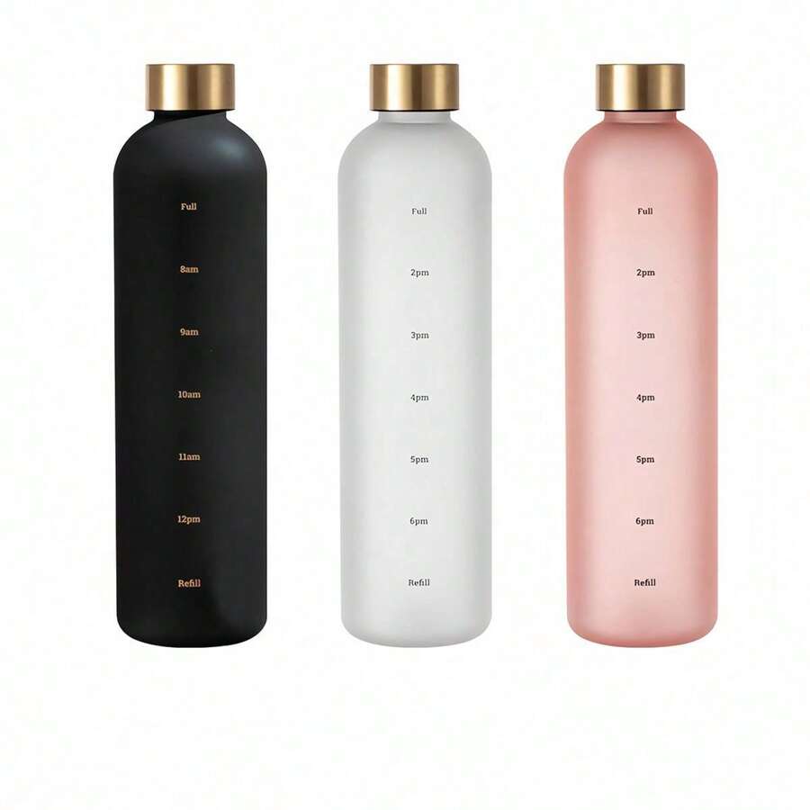 1 Miếng 1000ml Mờ Bình nước , Có thể mang đi Chống rò rỉ Thể thao Cốc nước , Thích hợp Đối với Cắm Trại Ngoài Trời , Lái , Đạp xe