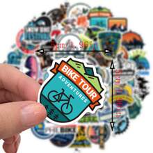 50PCS Bicycle Stickers Mountain Bike Stickers Mtb Stickers Mountain Bike Decals Bicycle Decals Mountain Bike Accessories Stickers For Water Bottle, Hydroflask, Guitar, Luggage, Phone, Case, Laptop, Skateboard, Gift - Multicolor - View 4