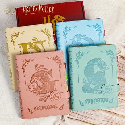 Harry Potter Harry Potter Hogwarts Four Great Colleges Notebook, Colorful Aesthetic Book Soft Cover A5 Loose-Leaf Handbook Notepad Diary Magic Book Business