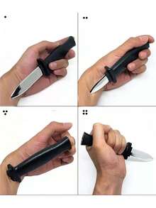 1pc Spoof Toy Telescopic Knife Toy Switchblade - Black and White - View 6