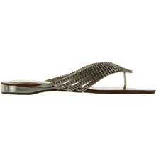 Women's Rhinestone Flipflop Sandals - Gold - View 3