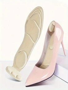 1對高跟鞋墊，女士豆鞋專用柔軟底座垫與鞋跟貼